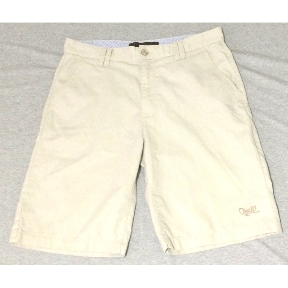 O'Neill Y2K Surf Striped Chino Shorts Men's Beige Pockets Size 34